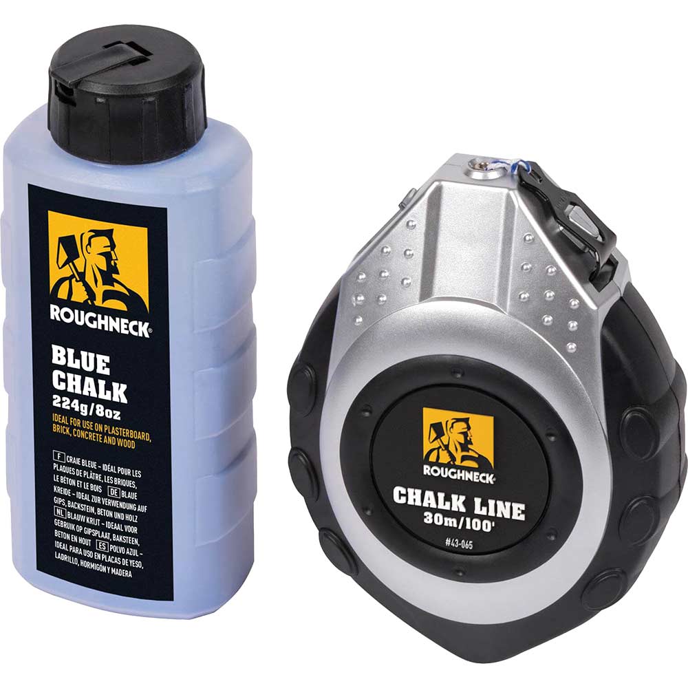 Roughneck Chalk Line & Blue Chalk 30 Metres