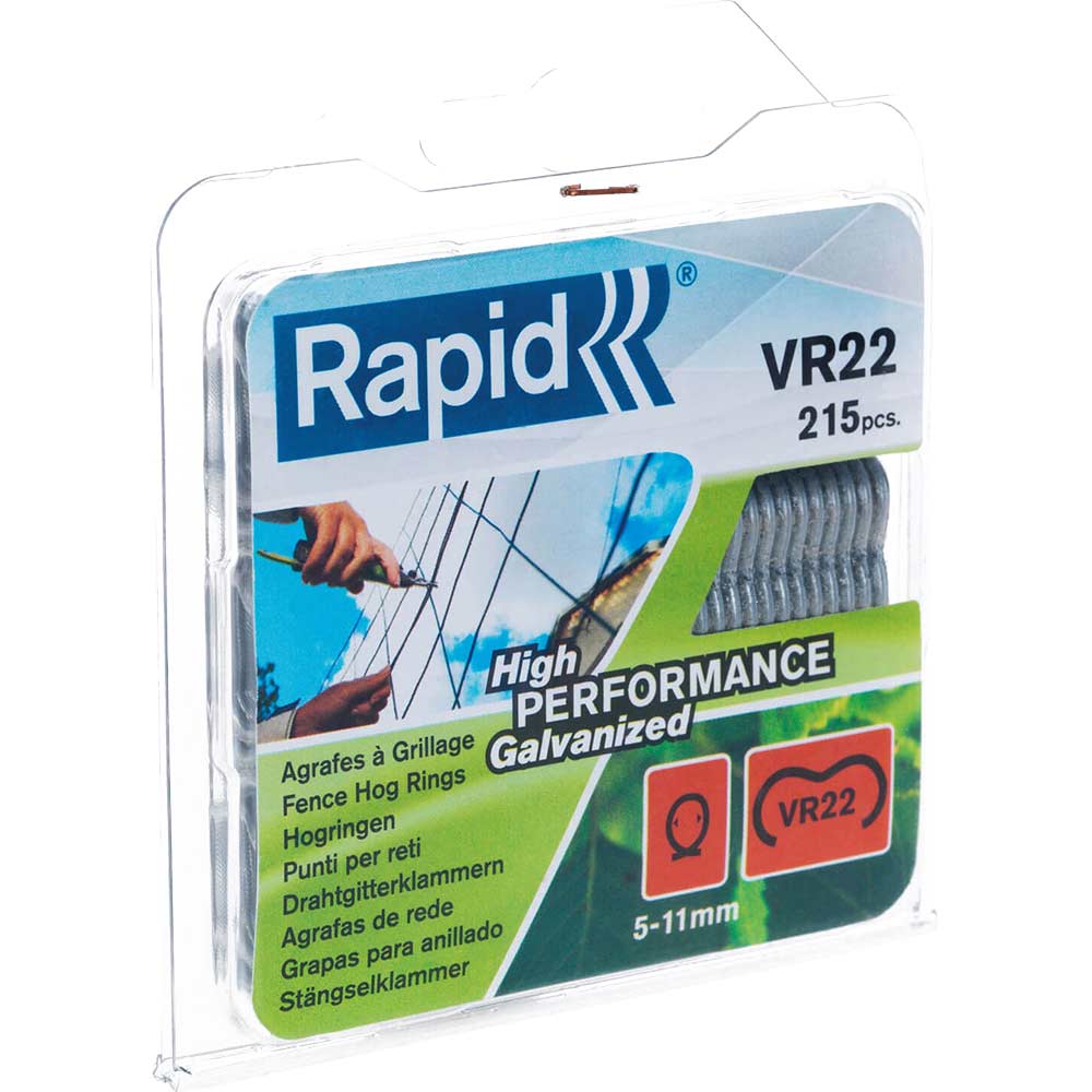 Rapid Vr22 Fence Hog Rings Pack of 215 Galvanised