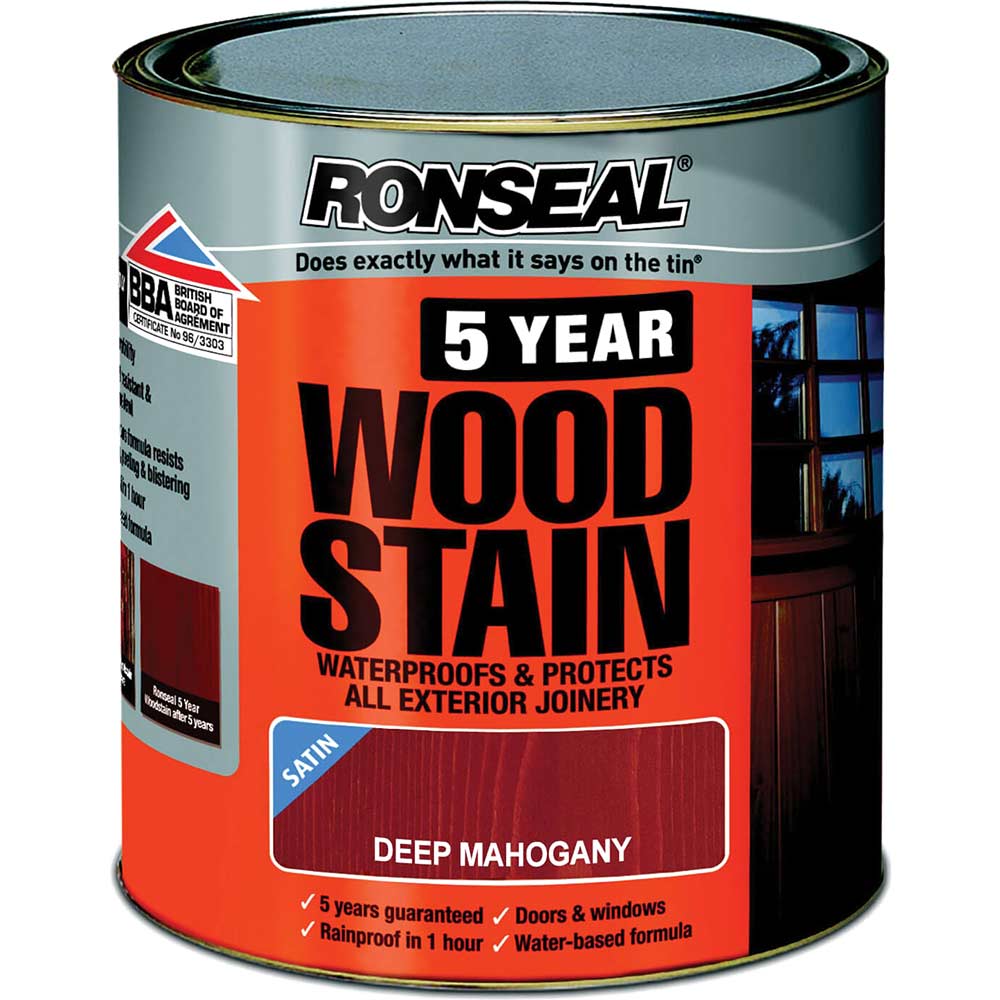 Ronseal 5 Year Woodstain Deep Mahogany 250ml