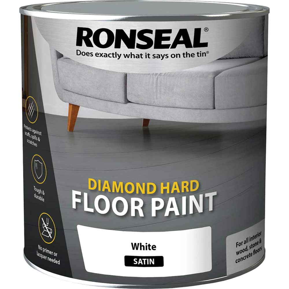 Image of Ronseal Diamond Hard Floor Paint Tile Red 2.5 Litre
