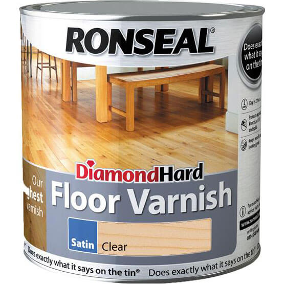 Ronseal Diamond Hard Floor Varnish Satin 2.5 Litre