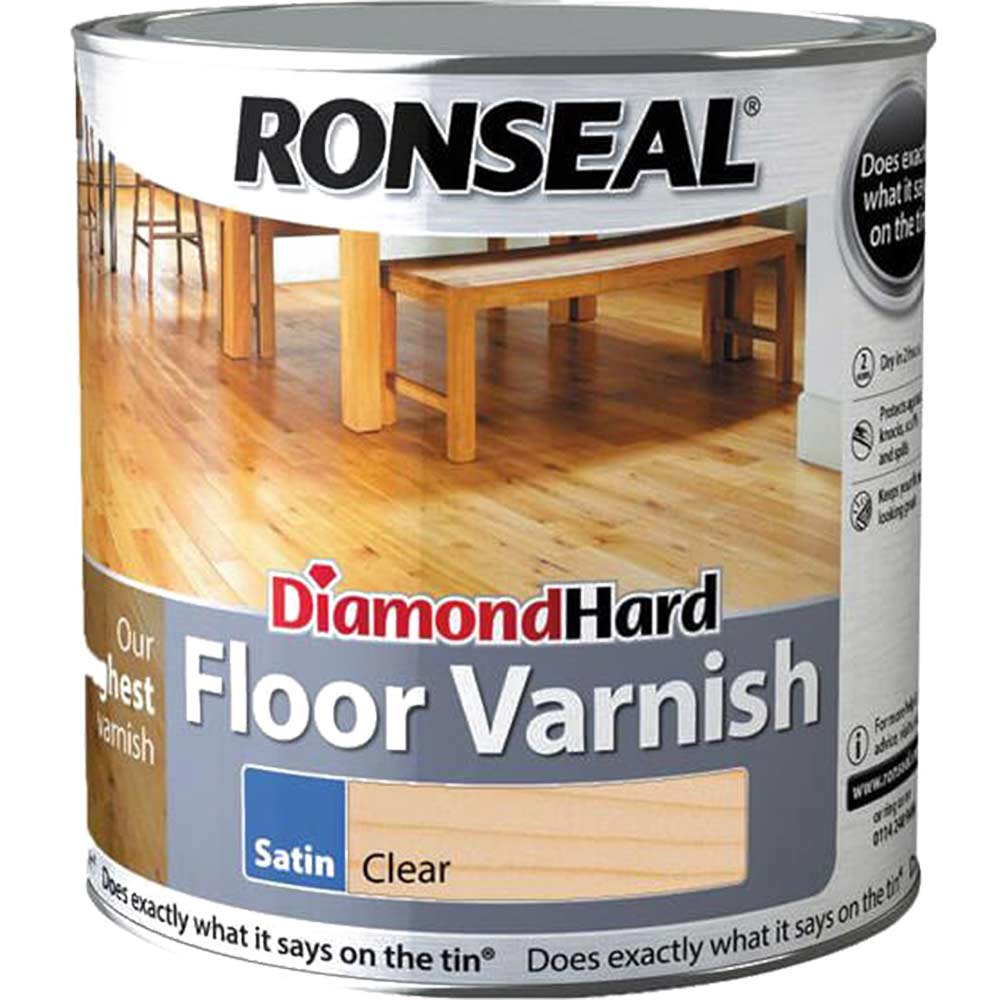 Ronseal Diamond Hard Floor Varnish Satin 2.5 Litre