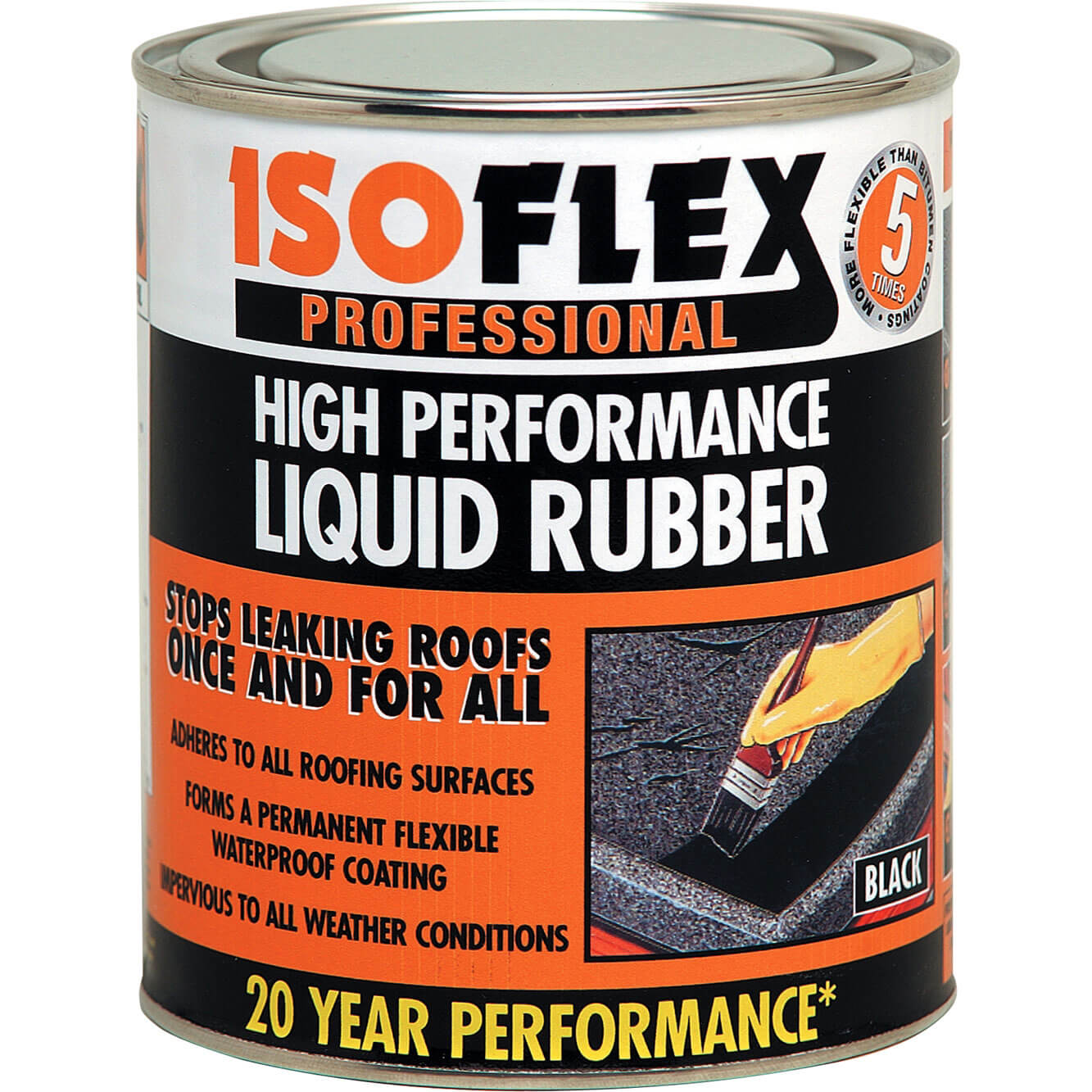 Ronseal Isoflex Liquid Rubber Black 4.25 Litre