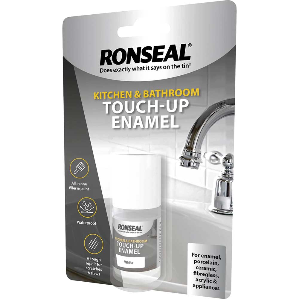 Image of Ronseal Kitchen + Bathroom Touch Up Enamel Paint 10ml