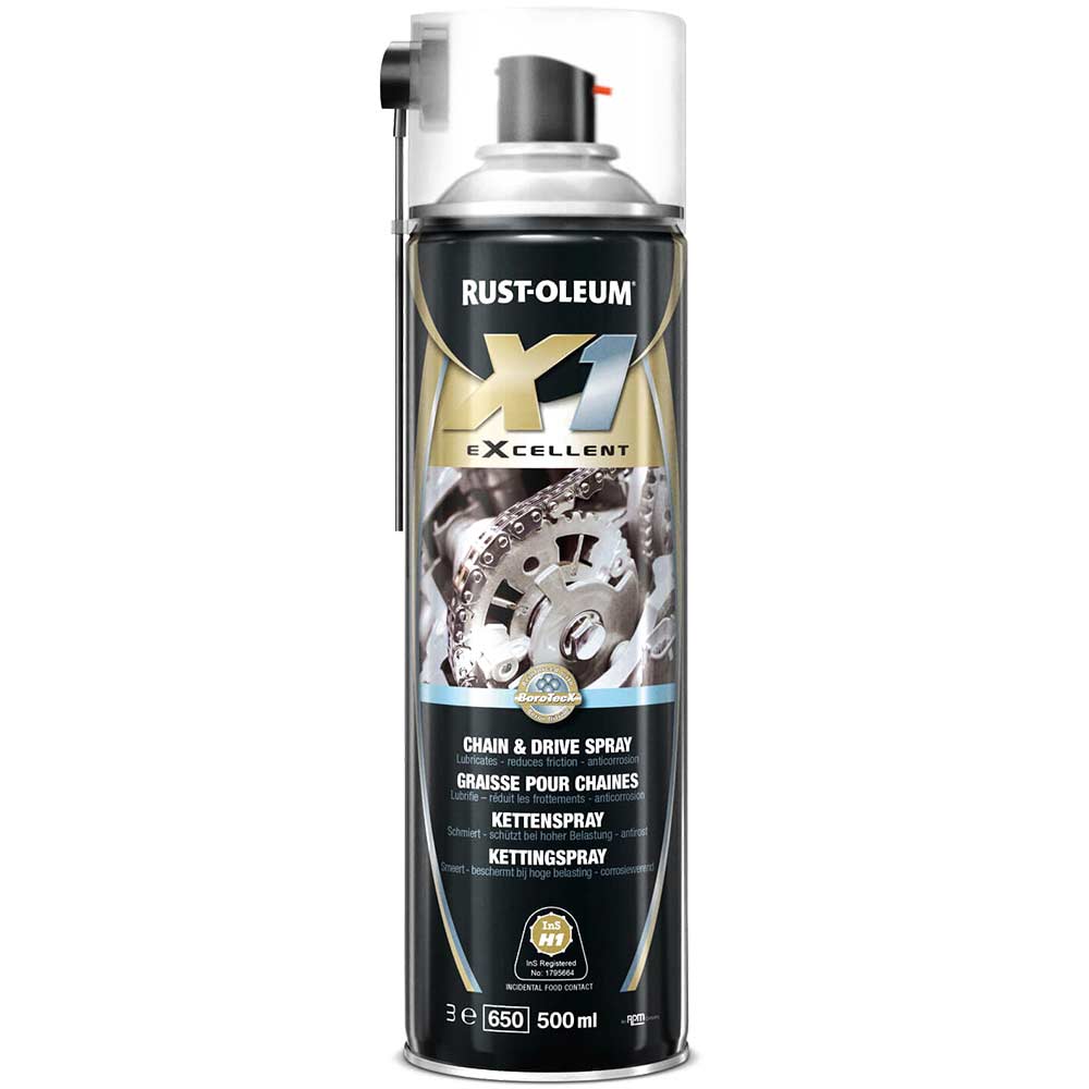 Image of Rust Oleum X1 eXcellent Chain & Drive Lubricating Aerosol Spray 500ml