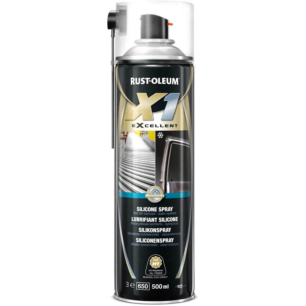 Image of Rust Oleum X1 eXcellent Silicone Lubricating Aerosol Spray 500ml