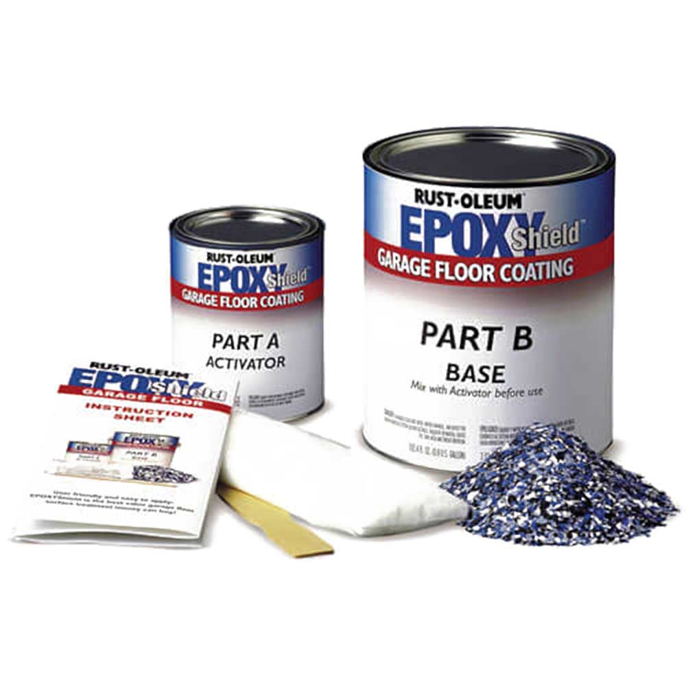 Image of Rust Oleum EpoxyShield Garage Floor Paint Kit Grey Covers 25m2