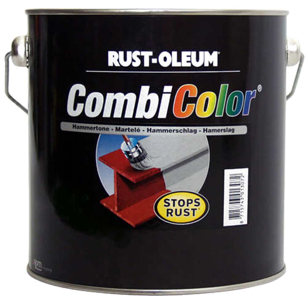 Image of Rust Oleum 7321 CombiColor Hammertone Light Blue Metal Paint 2.5 Litre