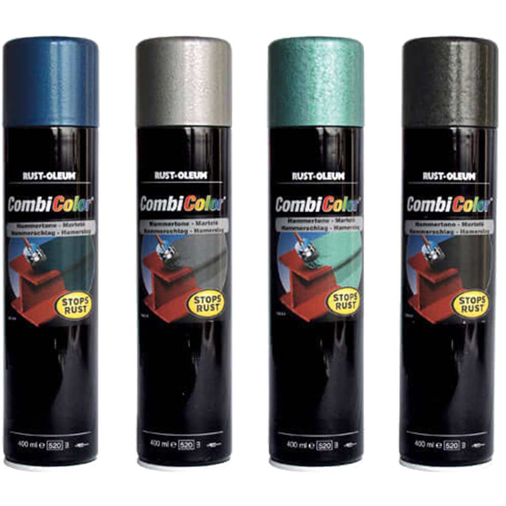 Image of Rust Oleum 7321 CombiColor Hammertone Light Blue Aerosol Metal Spray Paint 400ml