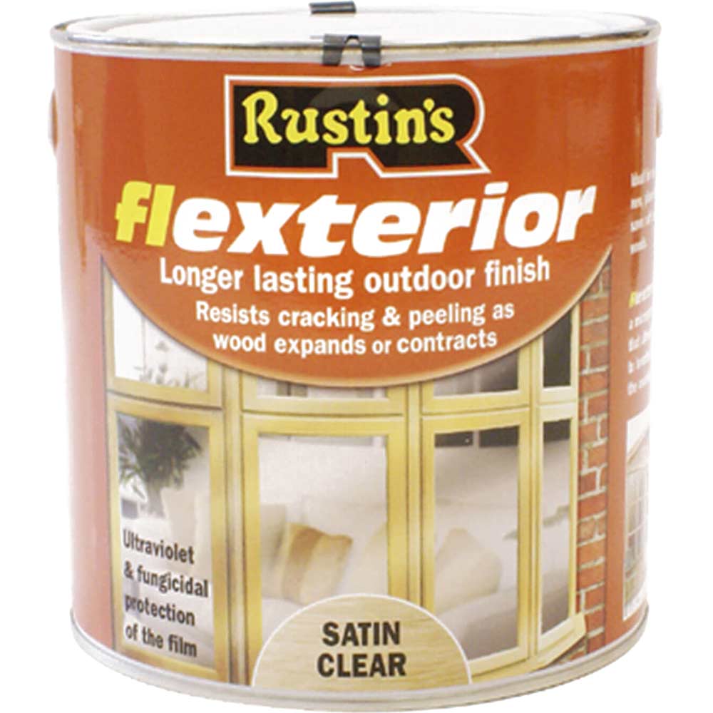 Image of Rustins Flexterior Varnish Clear 2.5 Litre