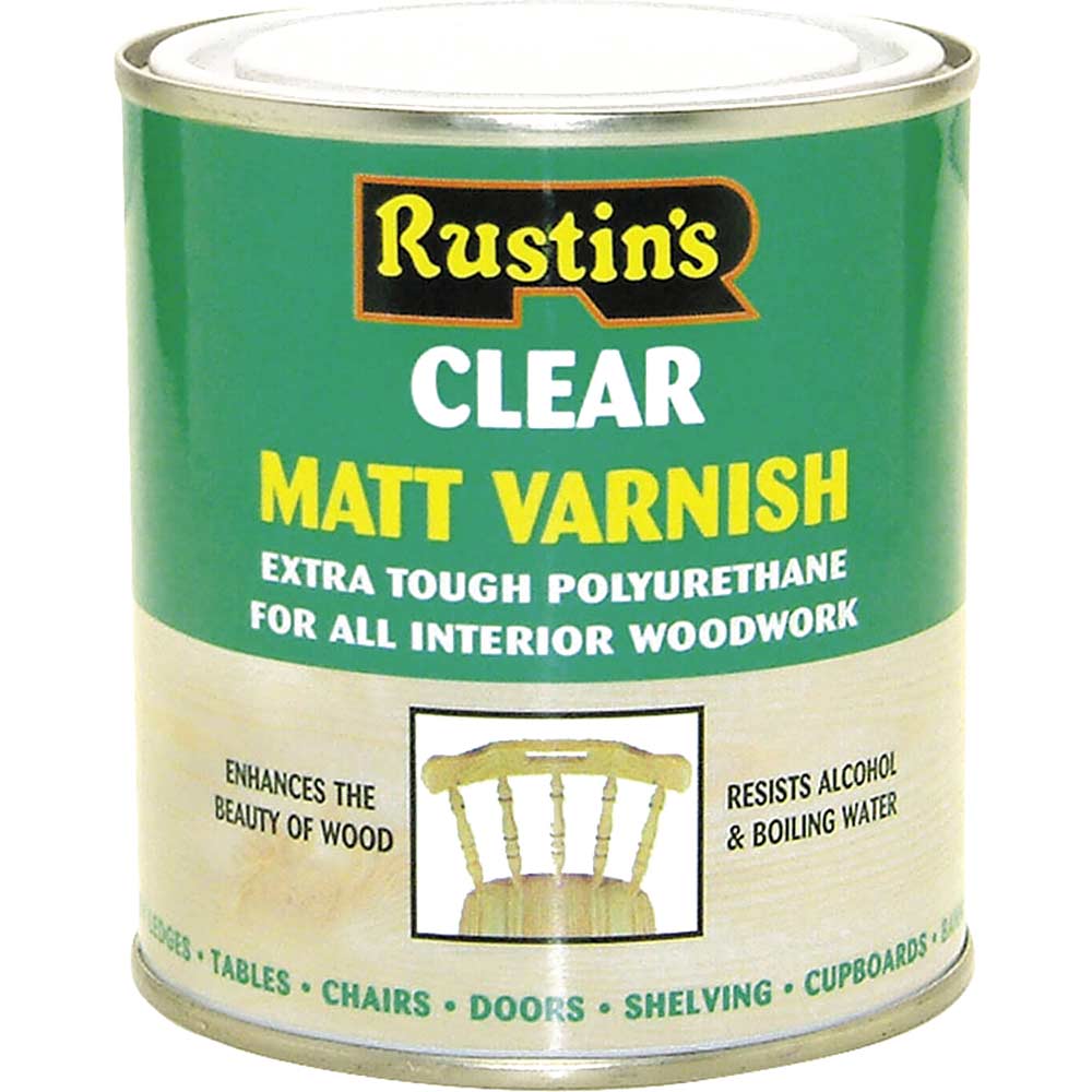 Image of Rustins Polyurethane Varnish Matt Clear 1 Litre