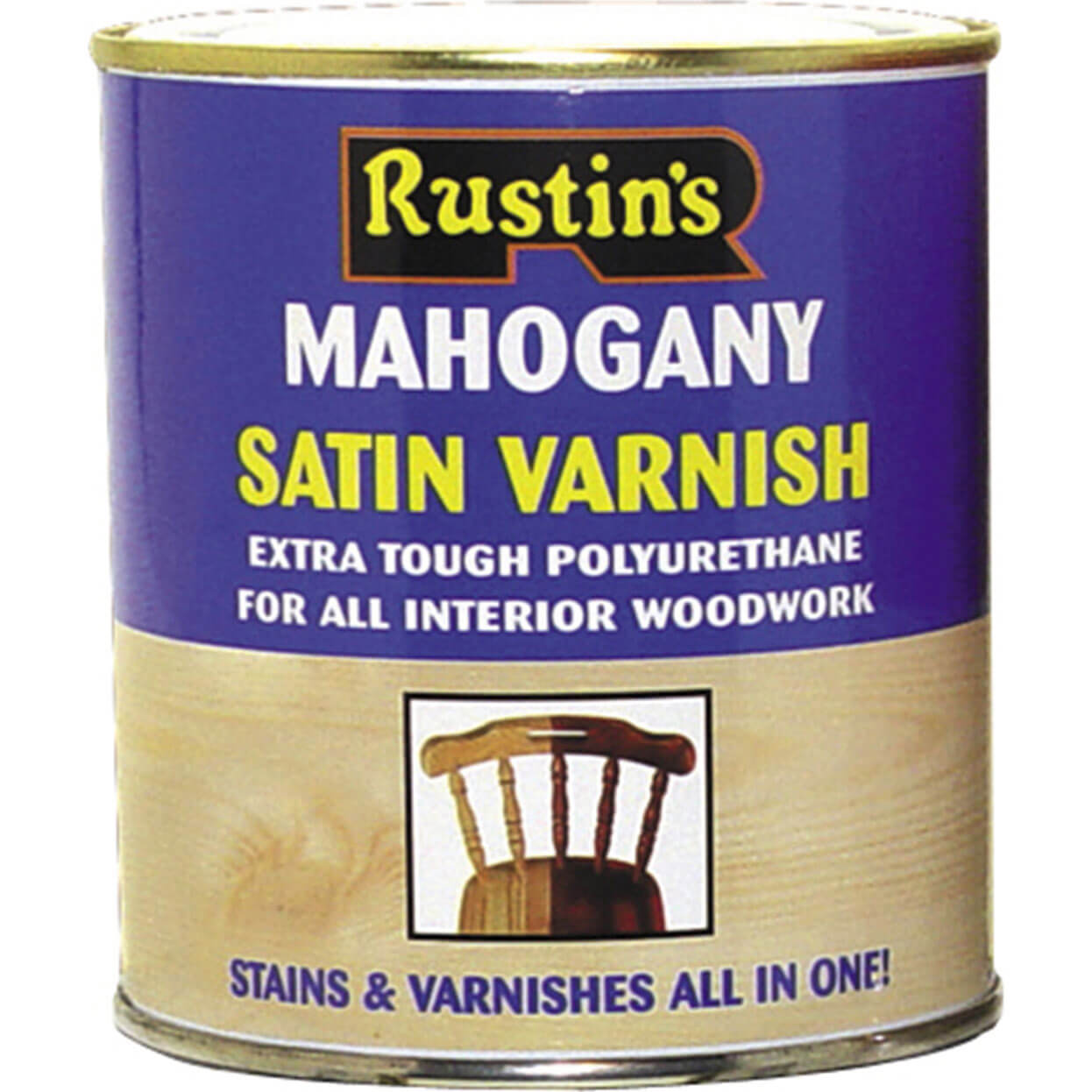 Rustins Polyurethane Varnish & Stain Satin Oak 250ml