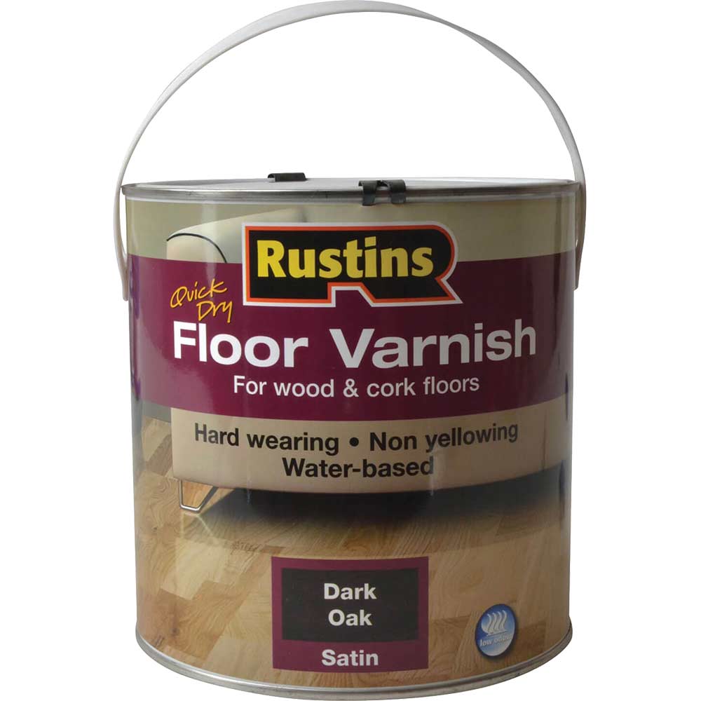 Rustins Quick Dry Coloured Floor Varnish Dark Oak 2.5 Litre
