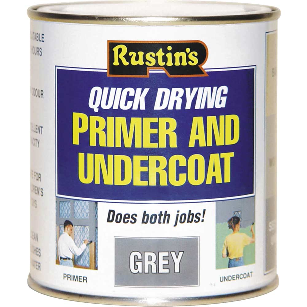 Image of Rustins Quick Dry Primer & Undercoat Grey 250ml