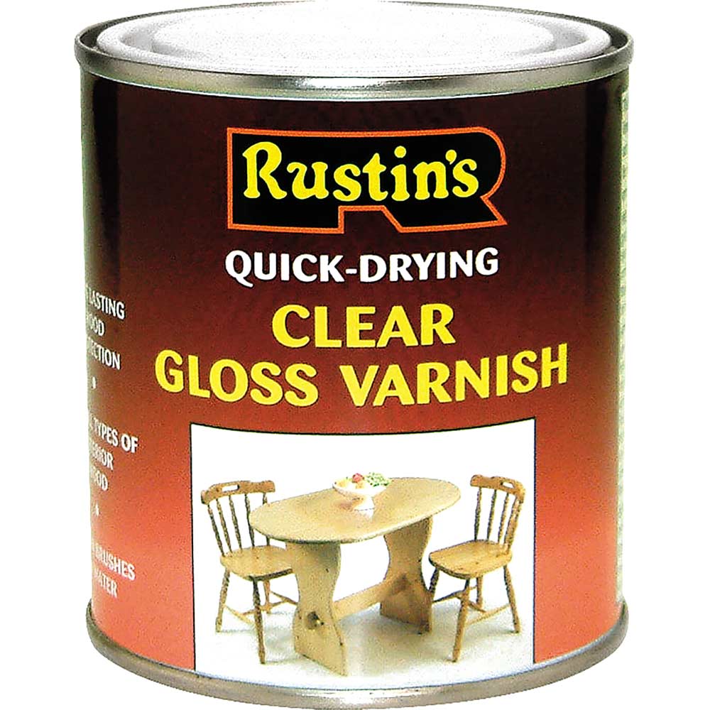 Image of Rustins Quick Dry Clear Varnish Gloss 1 Litre