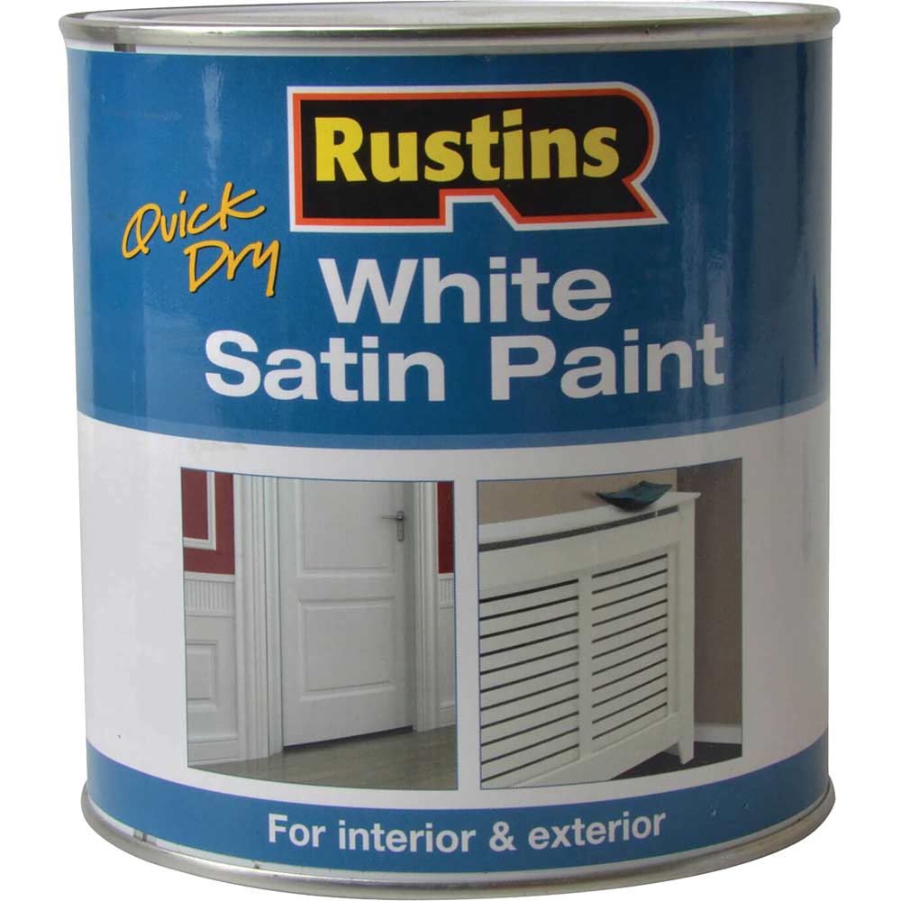 Image of Rustins White Satin Paint 1 Litre