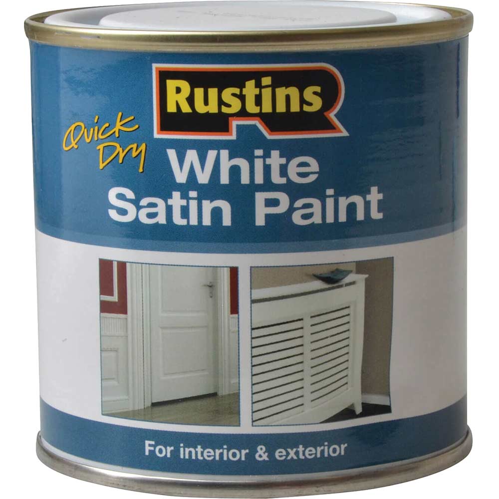 Image of Rustins White Satin Paint 250ml