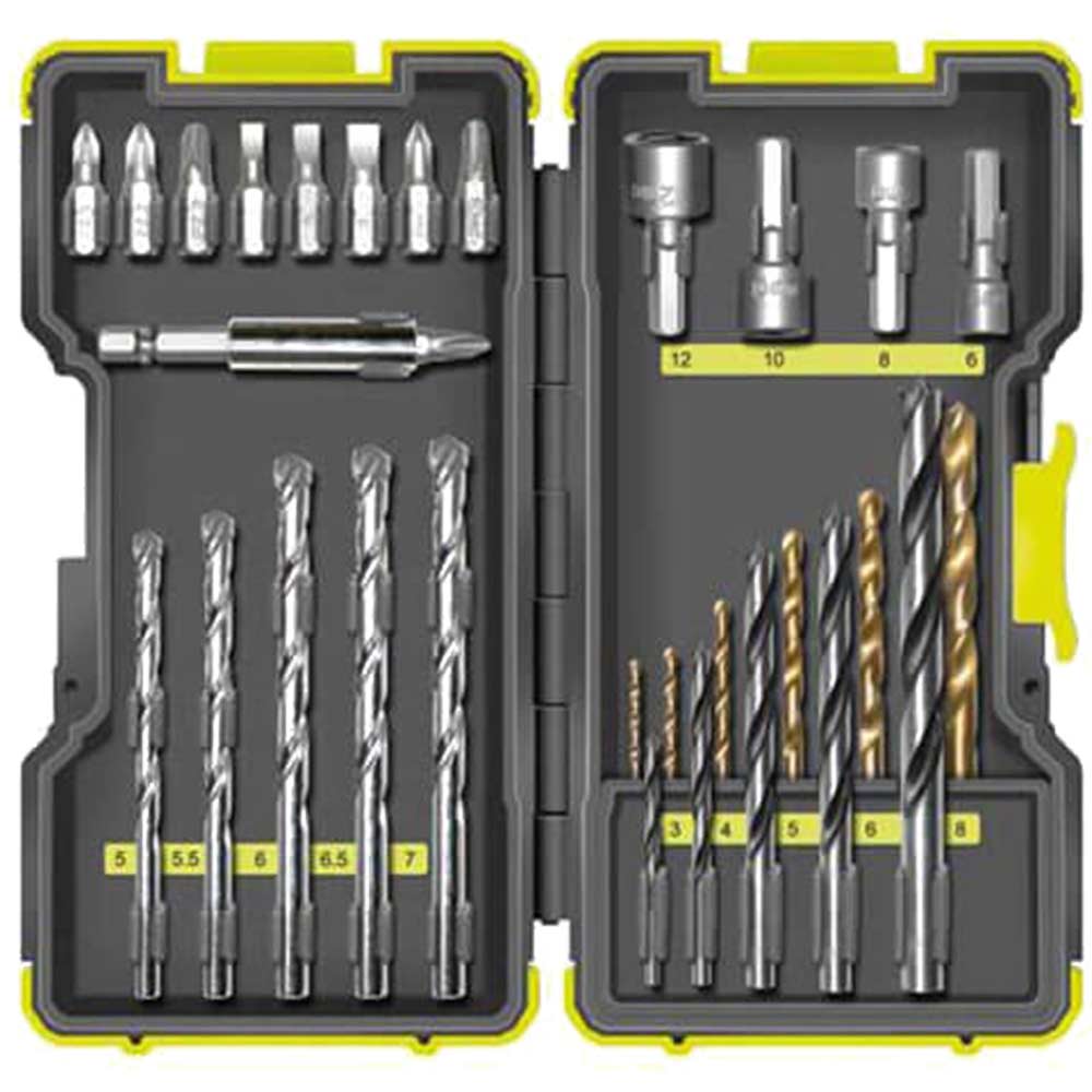 Ryobi 30 Piece Drill & Screwdriver Bit Set in Stackable Case