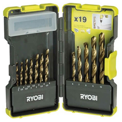 Ryobi 19 Piece HSS Drill Bit Set 2 - 10mm in Stackable Case