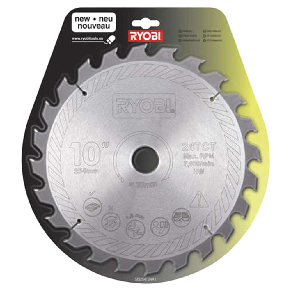 Image of Ryobi TCT Mitre Saw Blade 254mm 24 Tooth