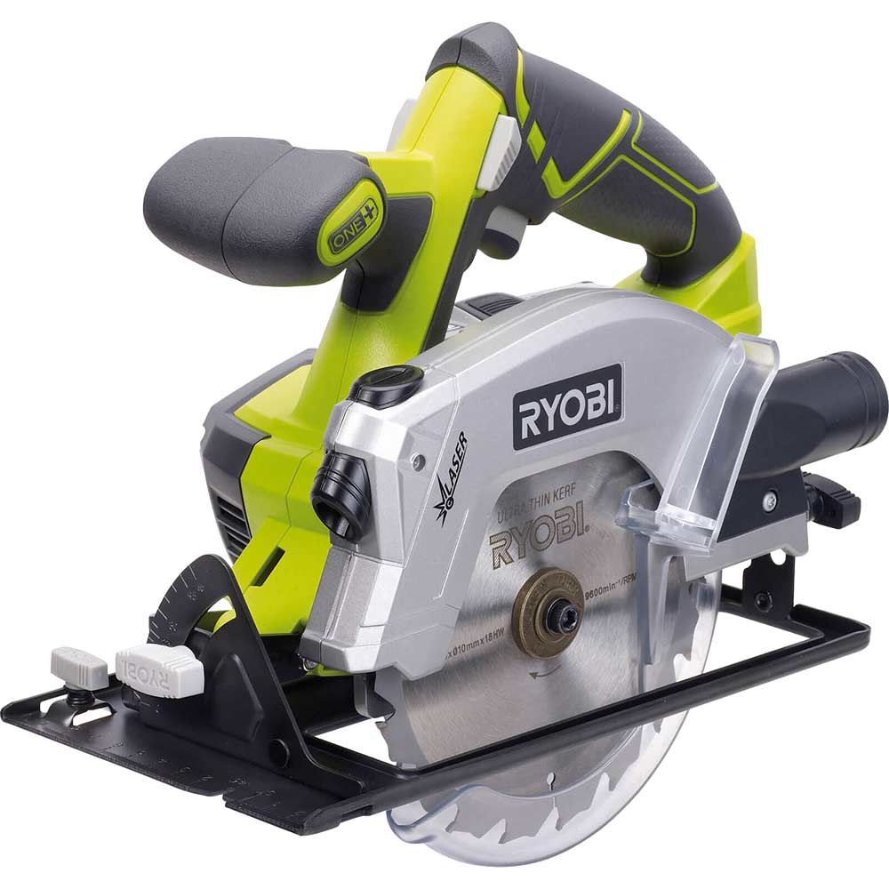 Image of Ryobi RWSL1801M ONE+ 18v Cordless Circular Saw 150mm Blade with Laser Guide without Battery or Charger - Requires Separate ONE+ Battery & Charger