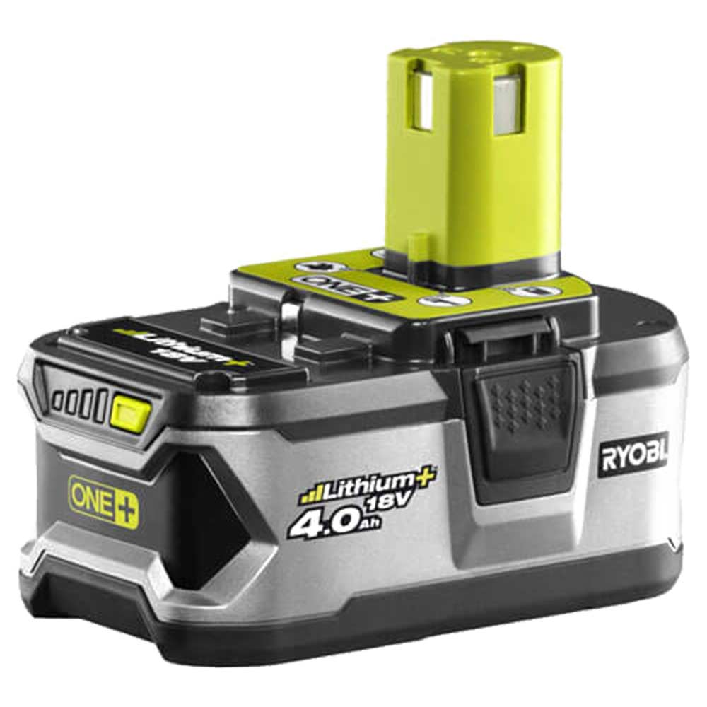 Image of Ryobi RB18L40 18v Cordless Lithium+ Ion Battery with Fuel Gauge 4ah for ONE+ Compatible Tools