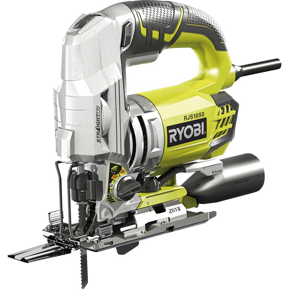 Image of Ryobi RJS1050-K Electric Jigsaw with Flush Cut Blade & Straight Fin 680w 240v