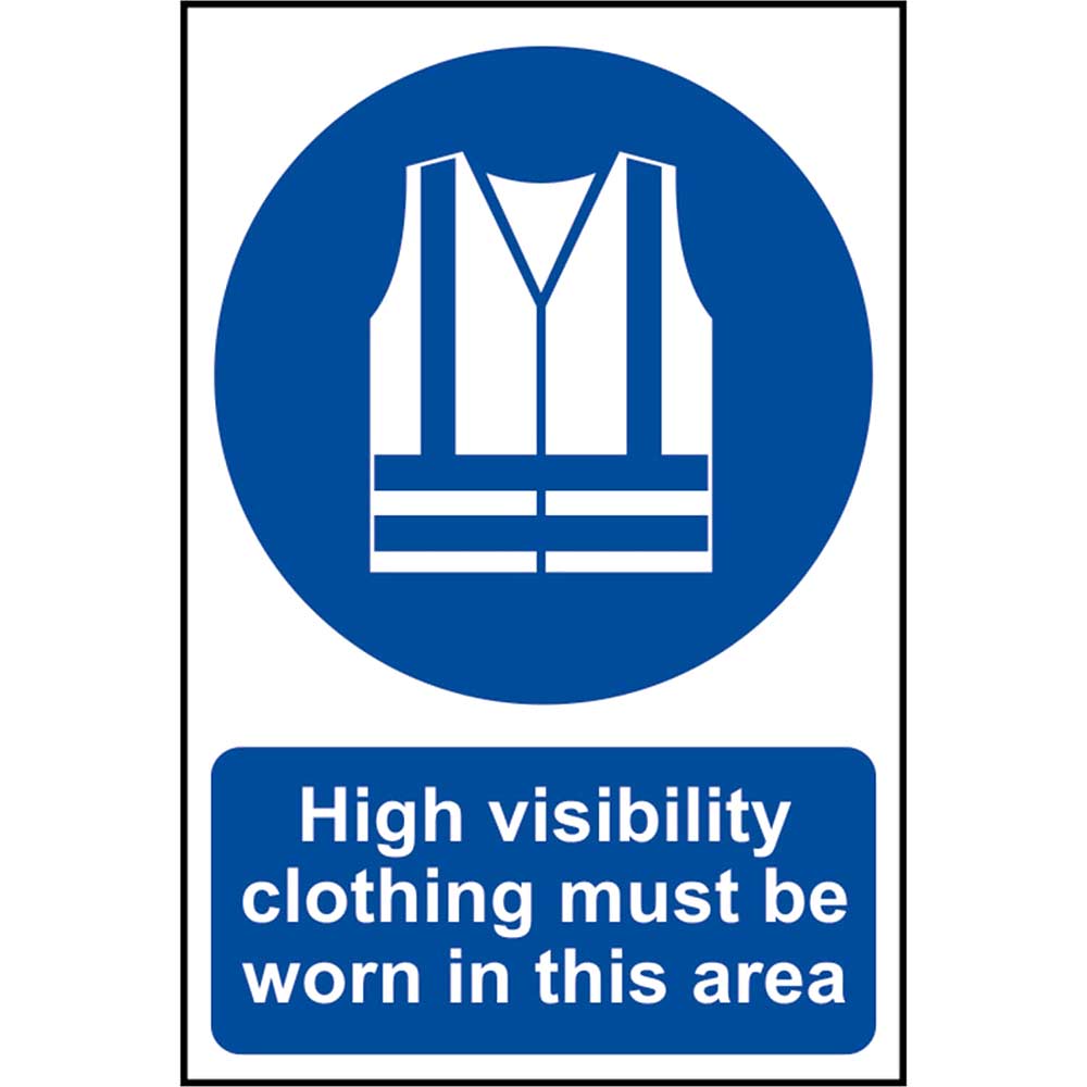 Image of Scan 200 x 300mm PVC Sign - High Visibility Jackets Must Be Worn In This Area