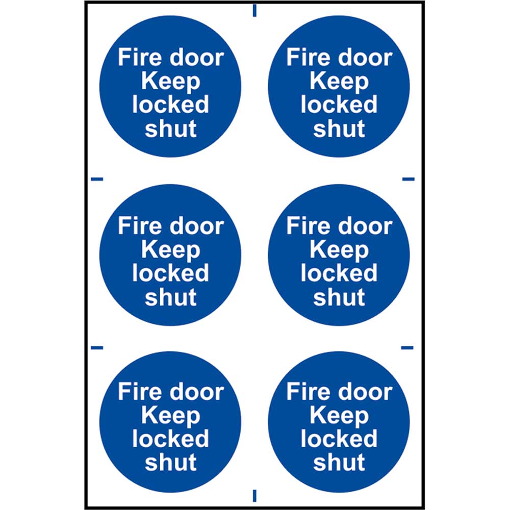 Image of Scan 200 x 300mm PVC Sign - Fire Door Keep Locked Shut