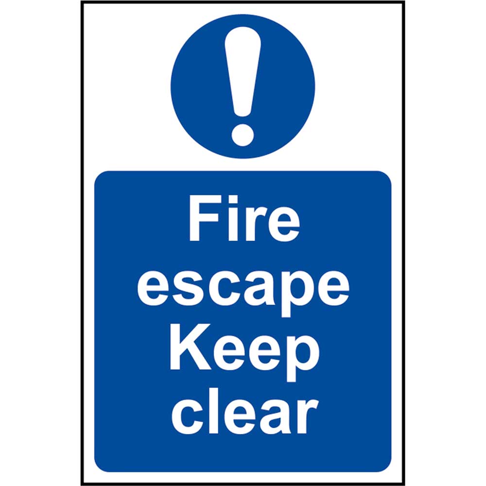 Image of Scan 200 x 300mm PVC Sign - Fire Escape Keep Clear