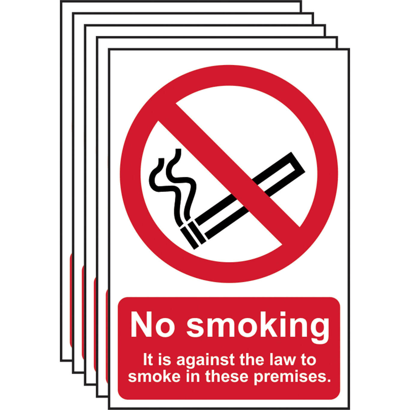 Scan PVC No Smoking On These Premises Sign 200 x 300mm