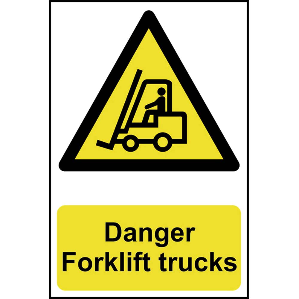 Image of Scan 200 x 300mm PVC Sign - Danger Forklift Trucks