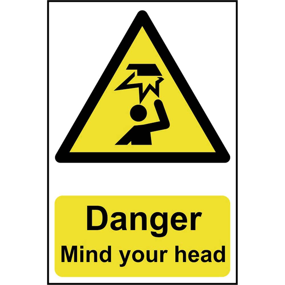 Scan 200 x 300mm PVC Sign - Danger Mind Your Head