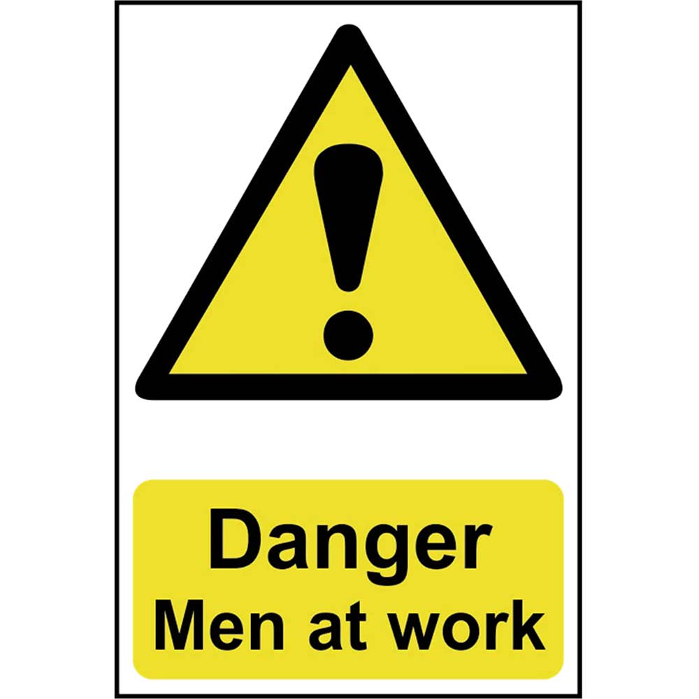 Scan 200 x 300mm PVC Sign - Danger Men At Work