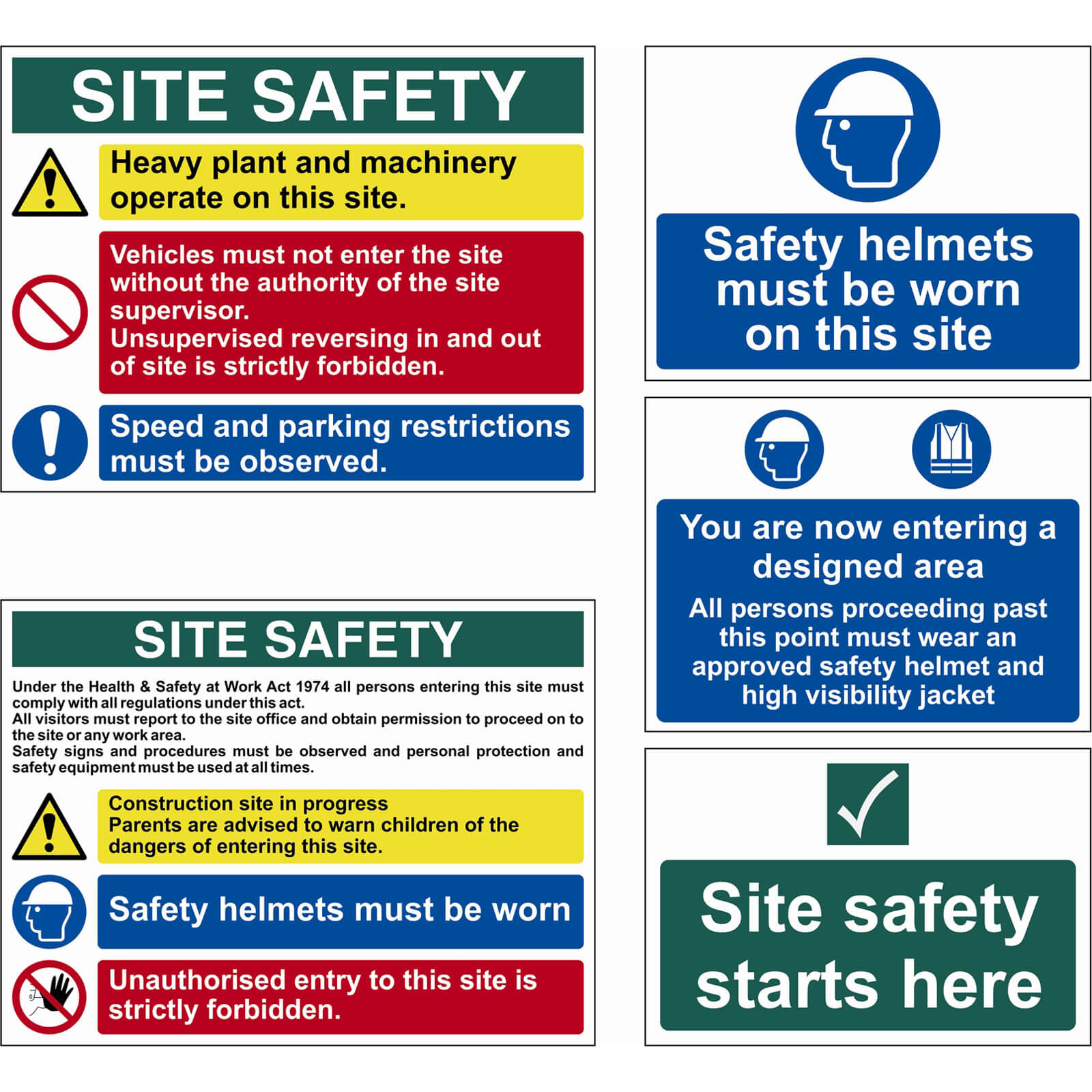 Scan Sign - Construction Site Pack of 5