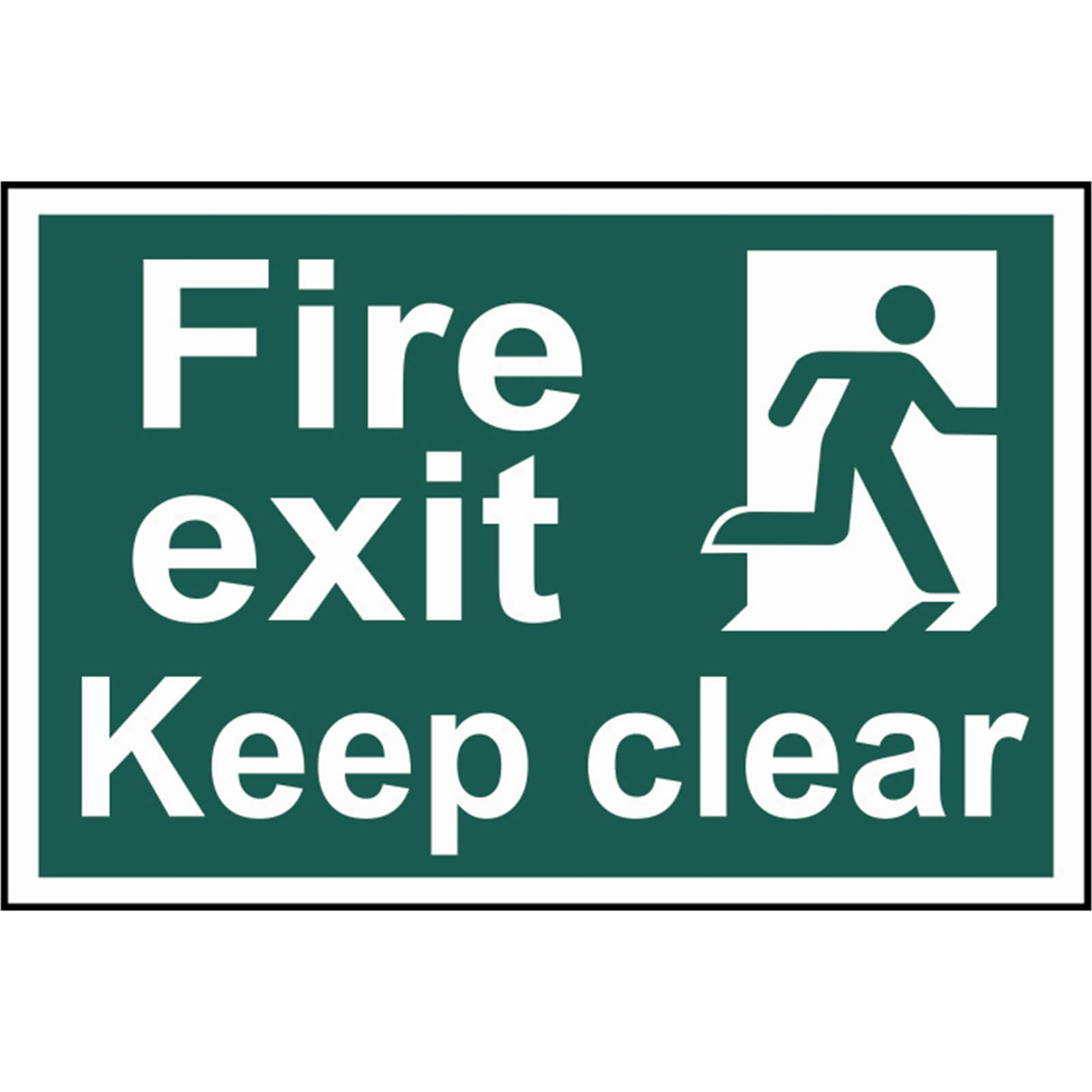 Scan 300 x 200mm PVC Sign - Fire Exit Keep Clear