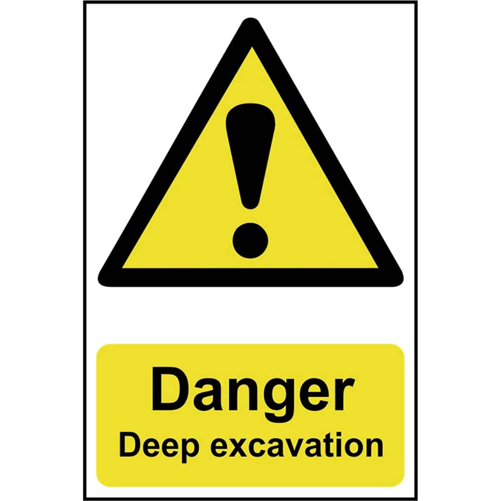 Image of Scan 400 x 600mm PVC Sign - Danger Deep Excavation