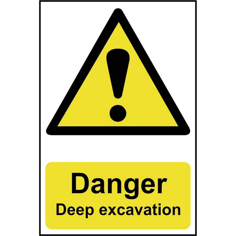 Scan 400 x 600mm PVC Sign - Danger Deep Excavation