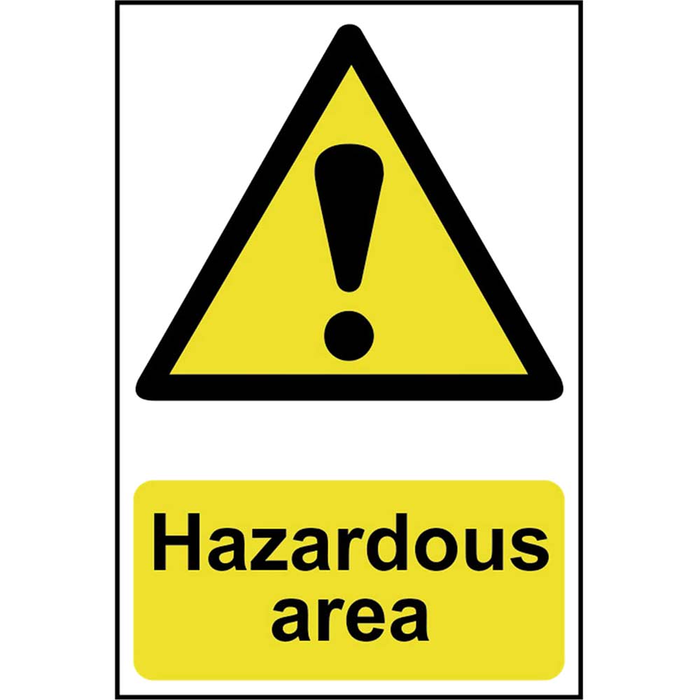 Scan 400 x 600mm PVC Sign - Hazardous Area