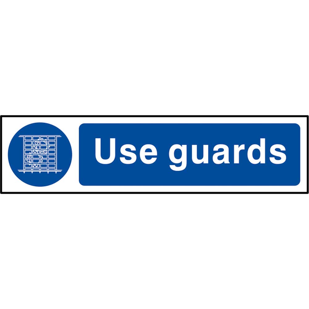 Image of Scan 200 x 50mm PVC Sign - Use Guards