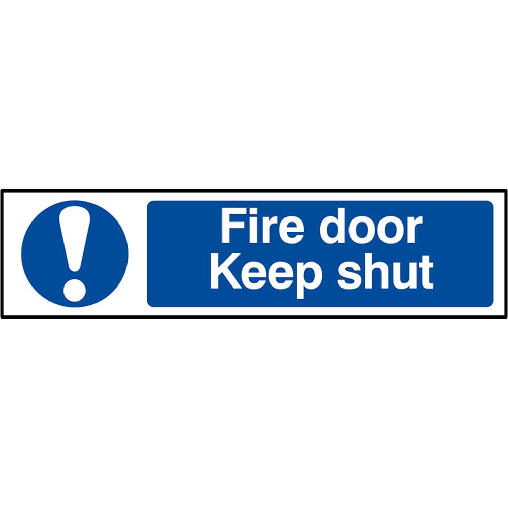 Image of Scan 200 x 50mm PVC Sign - Fire Door Keep Shut