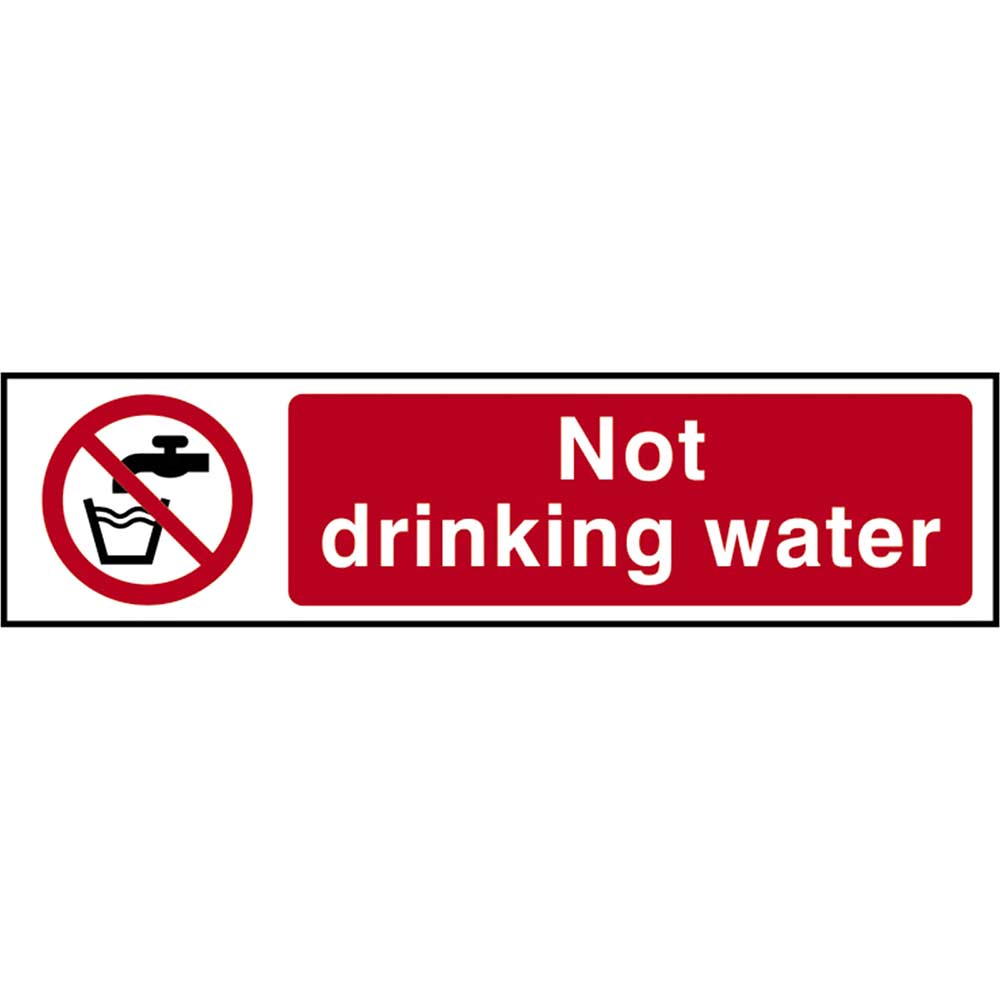 Scan 200 x 50mm PVC Sign - Not Drinking Water