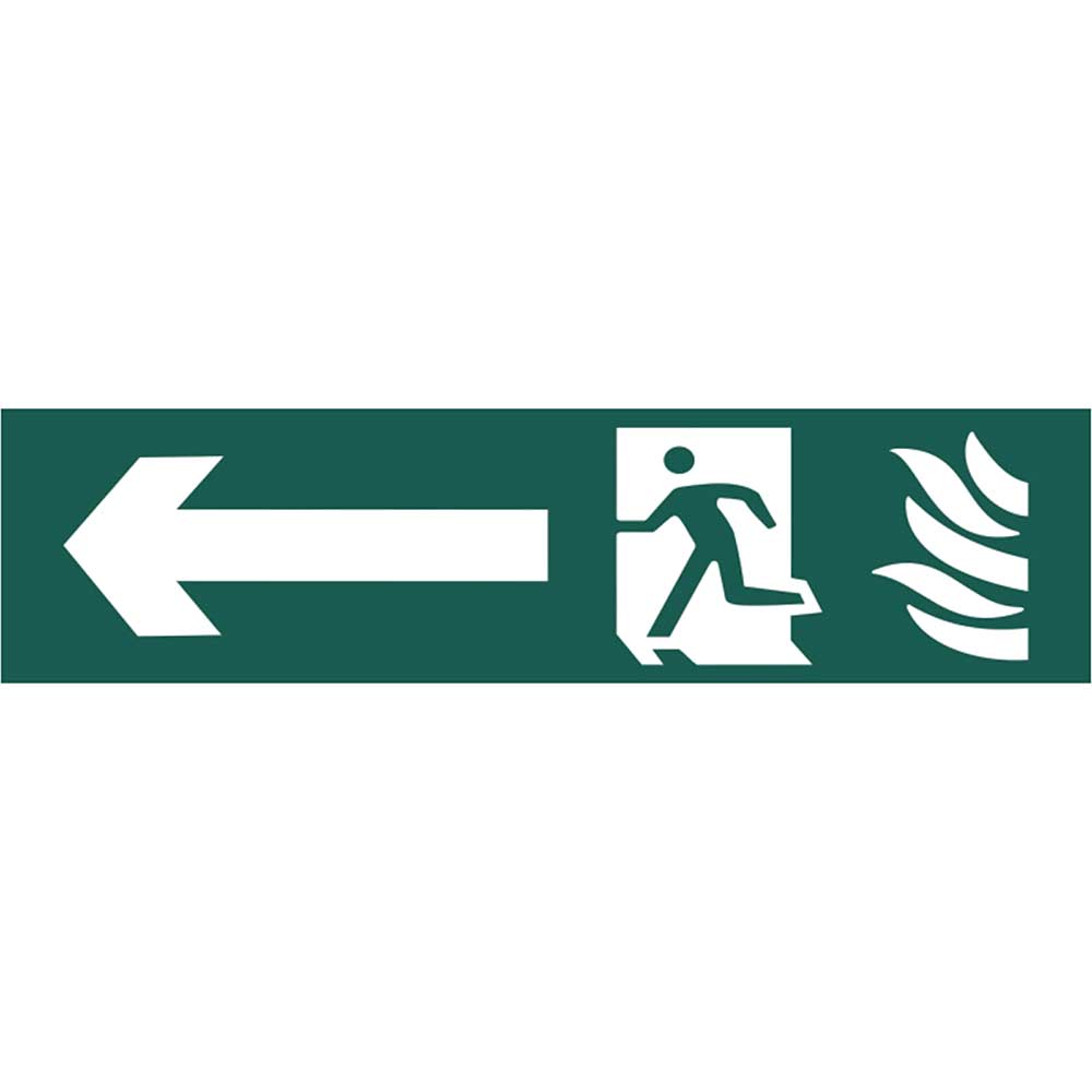 Image of Scan 200 x 50mm PVC Sign - Running Man Arrow Left