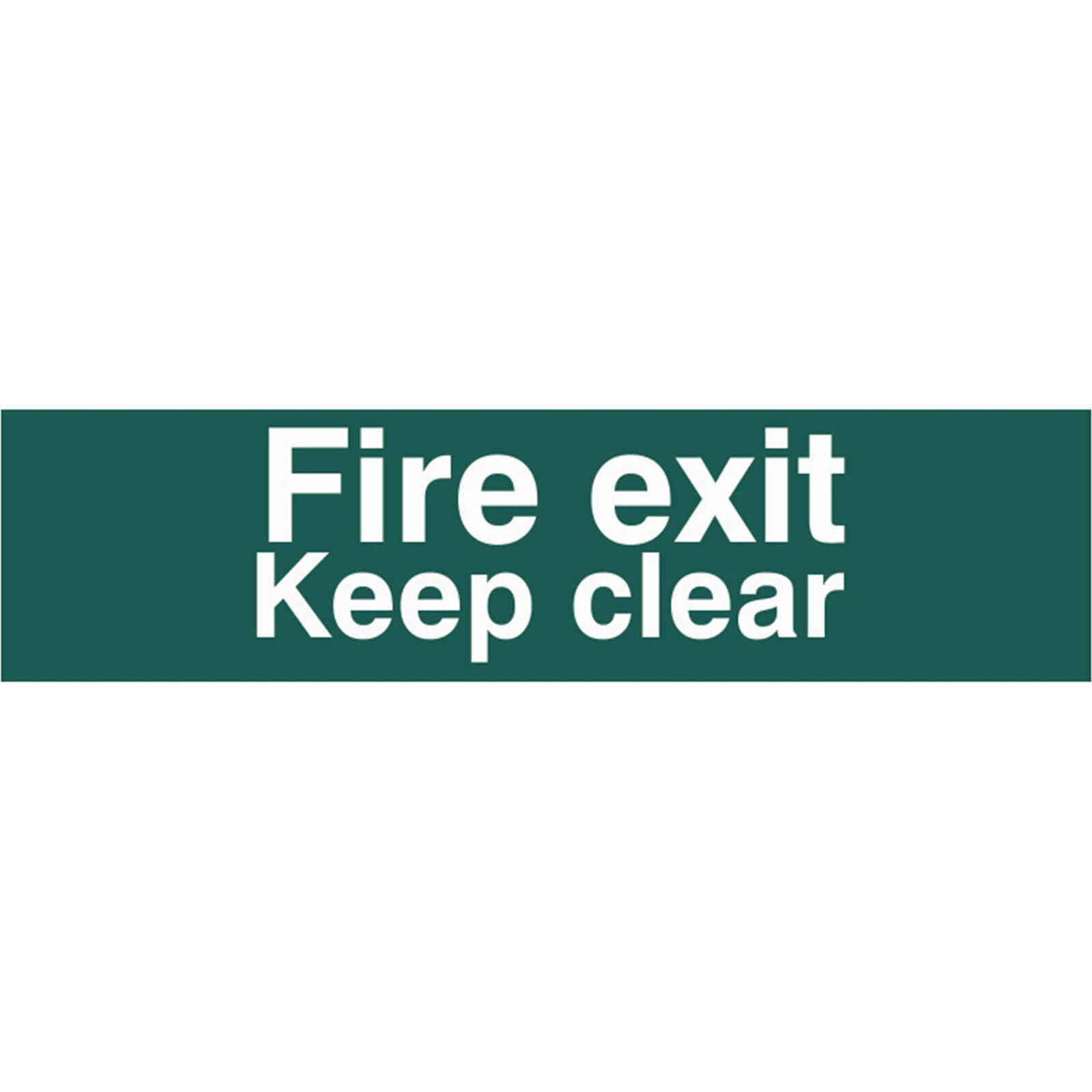Scan 200 x 50mm PVC Sign - Fire Exit Keep Clear