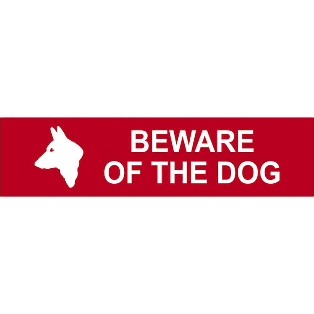 Scan 200 x 50mm PVC Sign - Beware Of The Dog