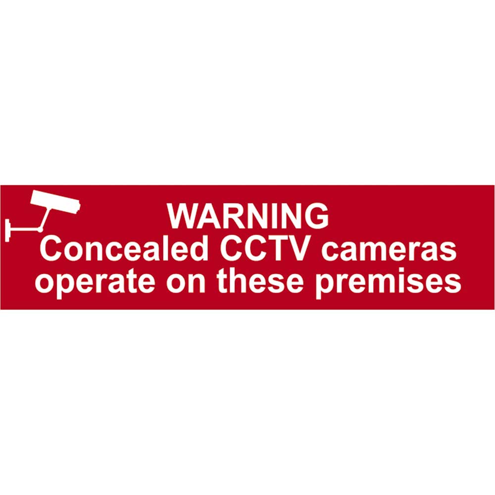 Image of Scan 200 x 50mm PVC Sign - Warning Concealed CCTV Cameras Operate On These Premises