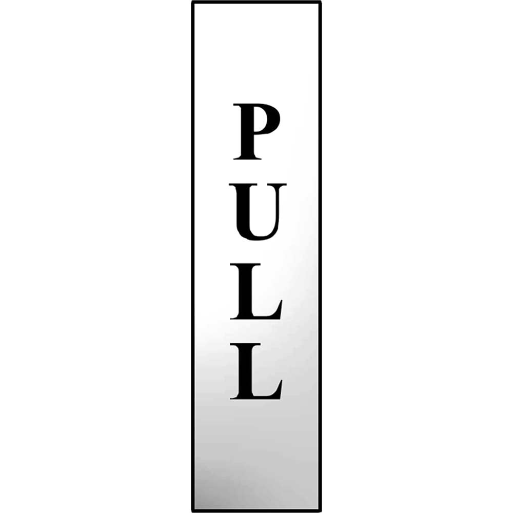 Image of Scan 200 x 50mm Chrome Vertical Sign - Pull