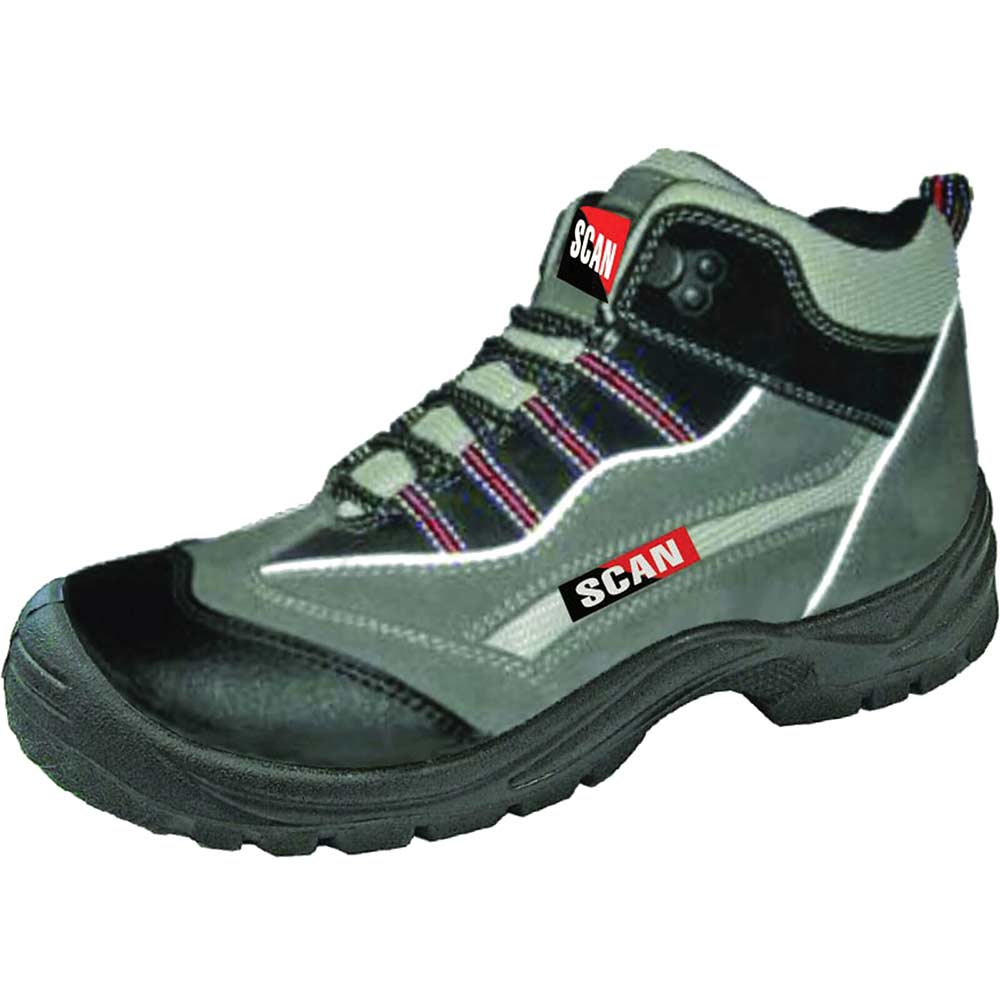 Scan Jaguar Safety Hiker Boots Grey Size 8