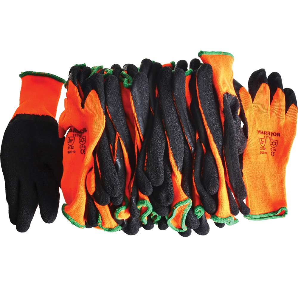 Image of Scan Knitshell Thermal Gloves Large Orange / Black Pack of 12