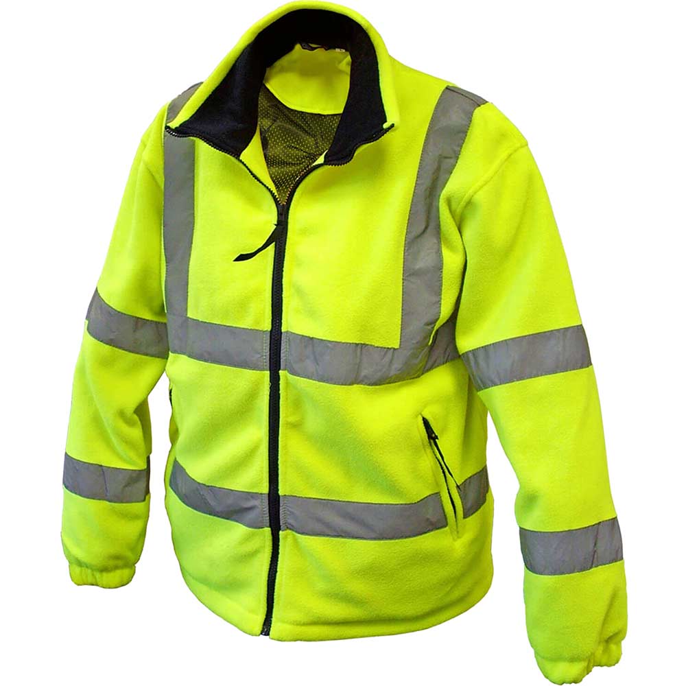 Image of Scan Hi Vis Full Zip Fleece Yellow Large